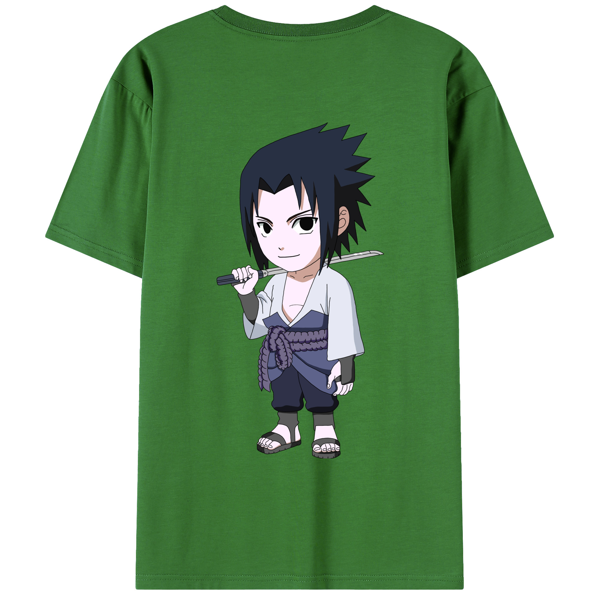 （画像用） NARUTO -ナルト- うちは サスケ Uchiha Sasuke レディース半袖Tシャツ(バックプリント)